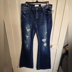 Petra 153 Women's Distressed Jeans, Size 15, Length 34